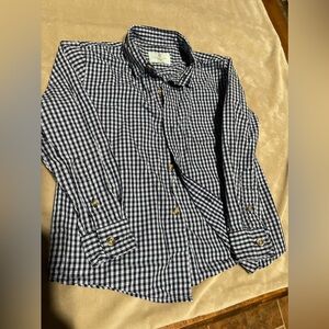 Classic Club: Cotton long sleeve button-up; blue